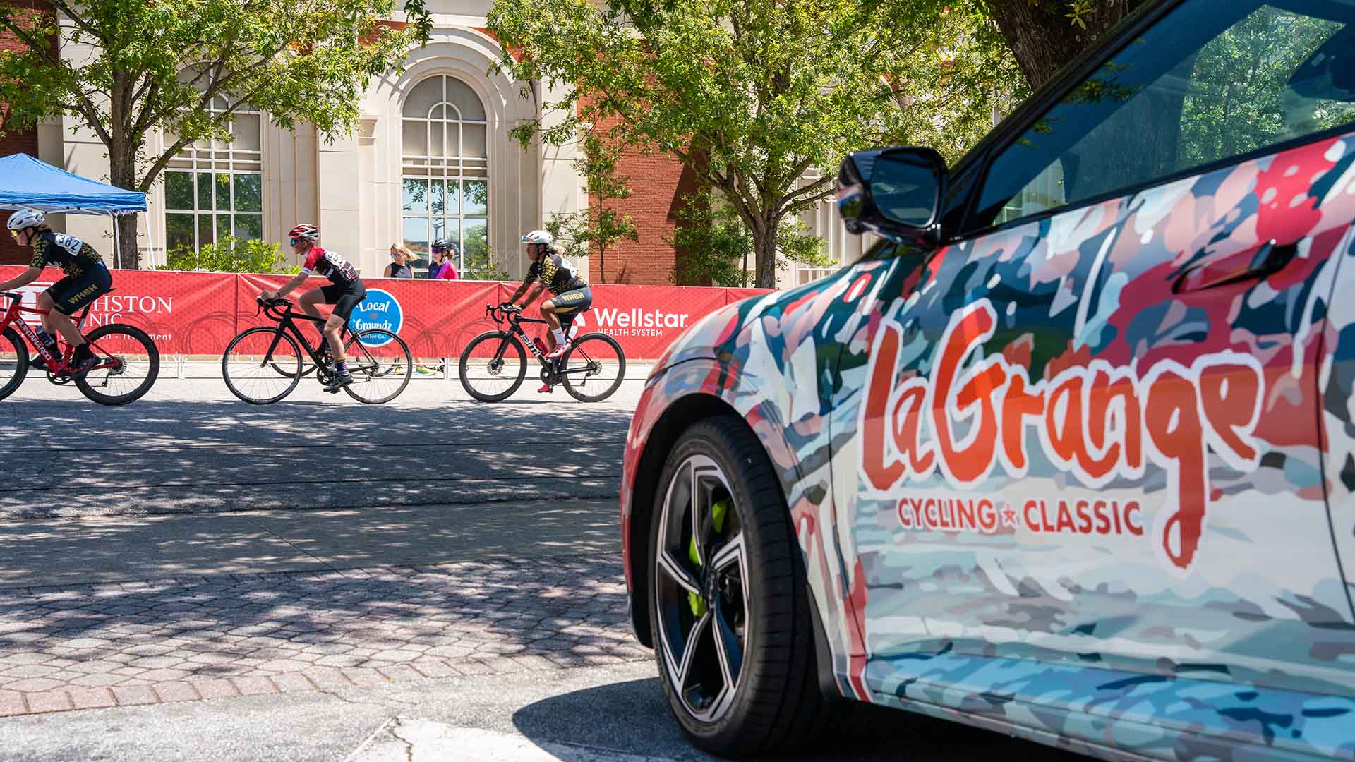 A photo taken at the LaGrange Cycling Classic, an event taking place annually in LaGrange, Georgia.